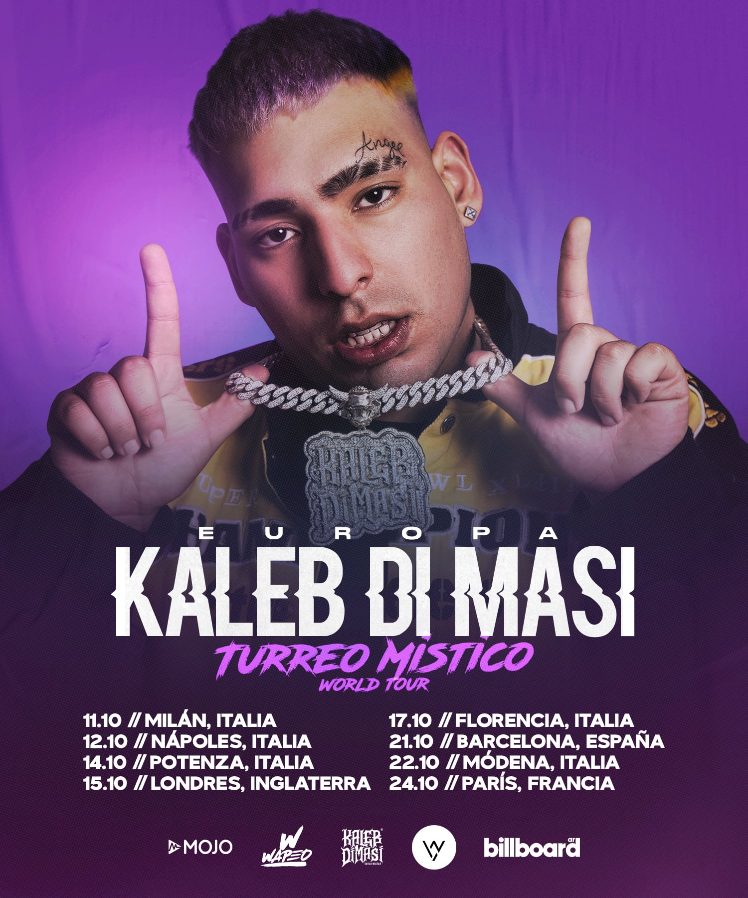 Kaleb Di Masi anunció su "Turreo Místico World Tour" por Europa