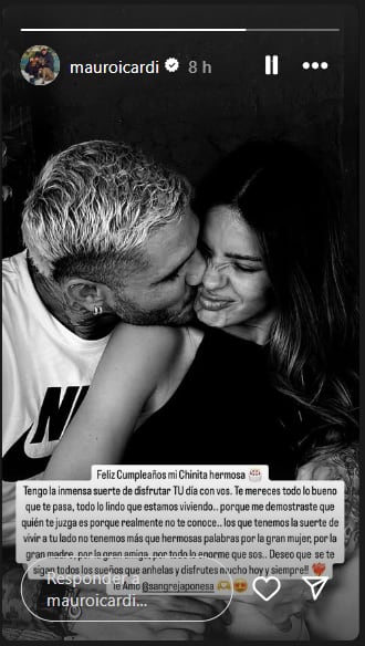 El saludo de Mauro Icardi a la China Suárez por su cumpleaños