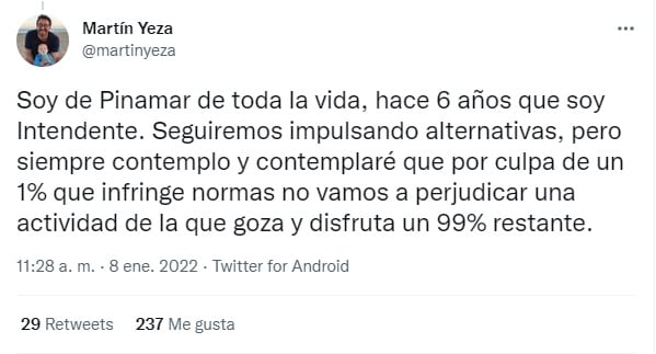 Las palabras de Martín Yeza