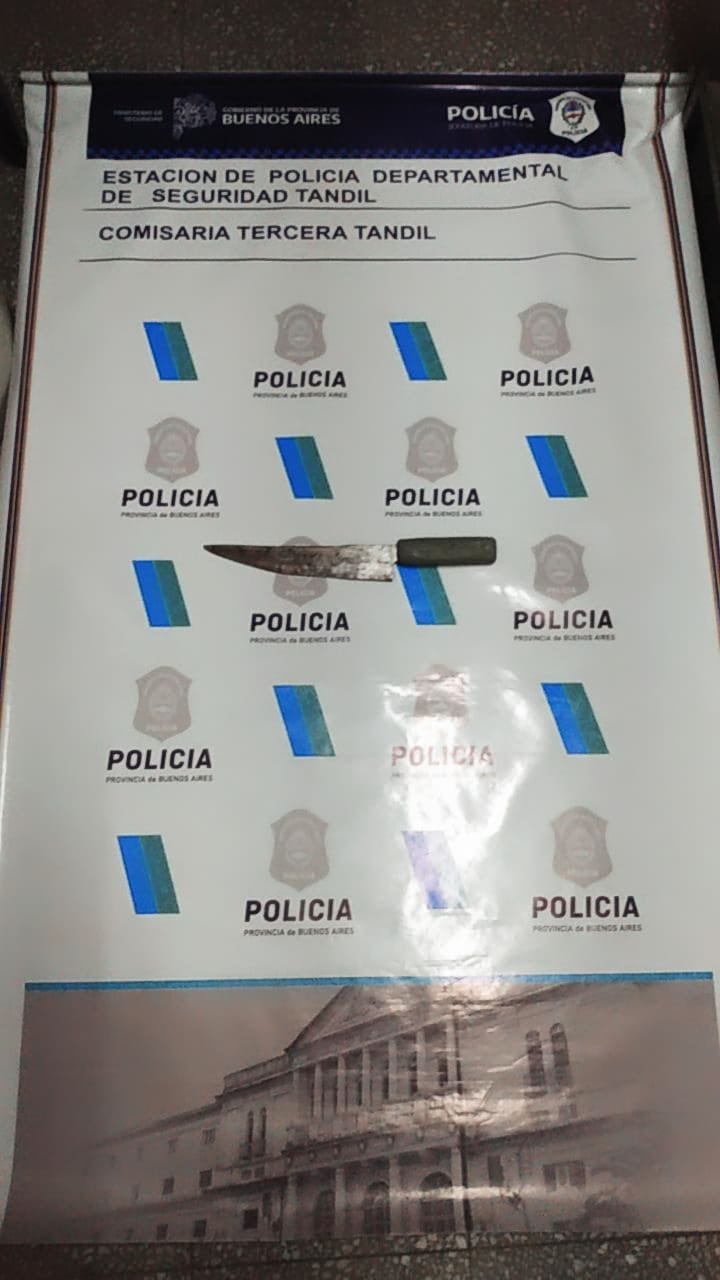 Con esta arma intentó atacar a la joven en Tandil.