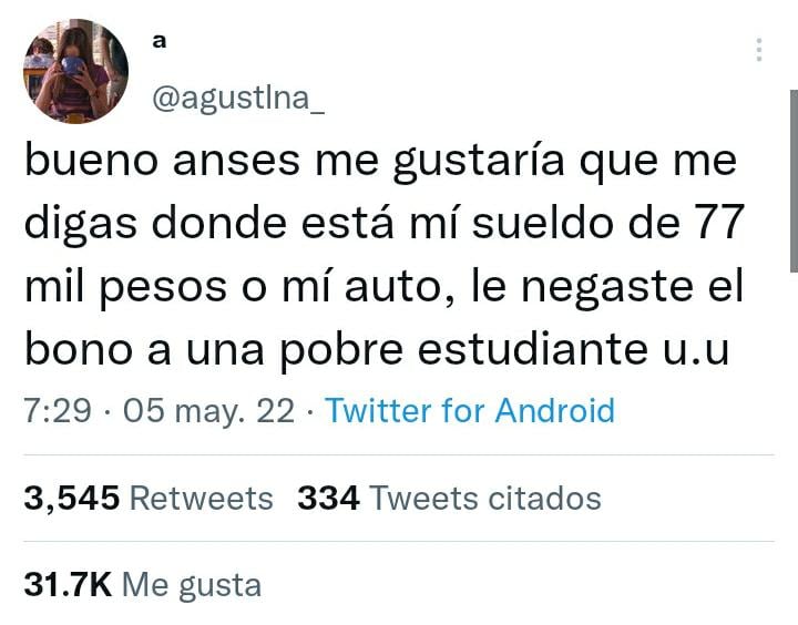 "Anses, le negaste el bono a una pobre estudiante", testimonios millenials en las redes sociales.