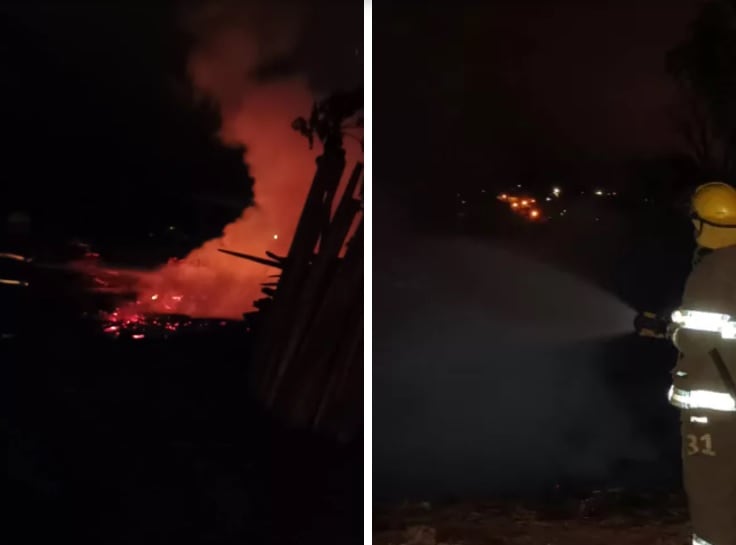 Bomberos sofocaron el incendio de un vehículo en Eldorado.