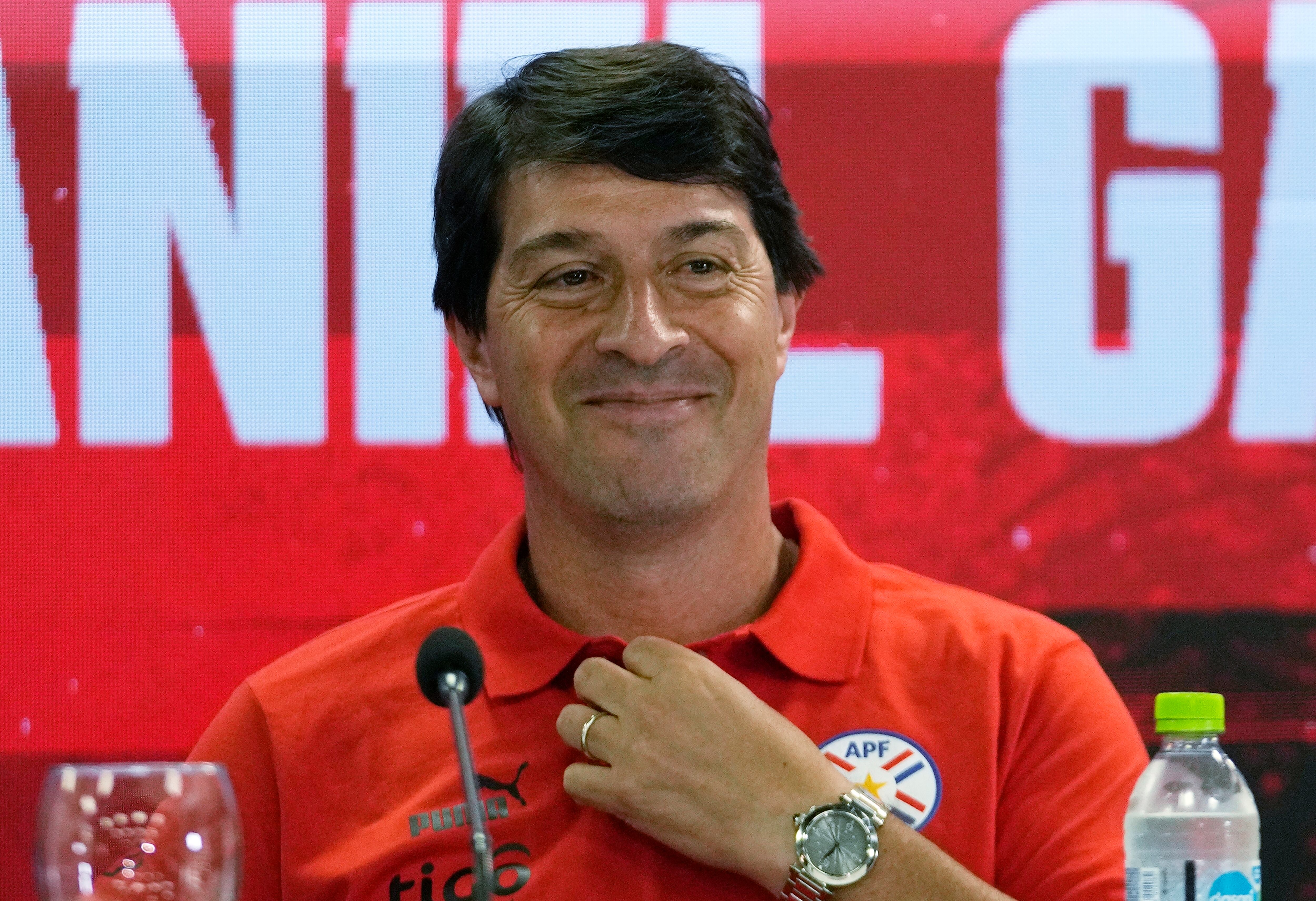 Daniel Garnero, nuevo técnico de la selección de Paraguay. (AP Foto/Jorge Sáenz)