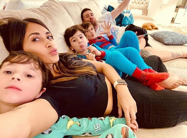 La familia Messi disfrutó un rato en familia