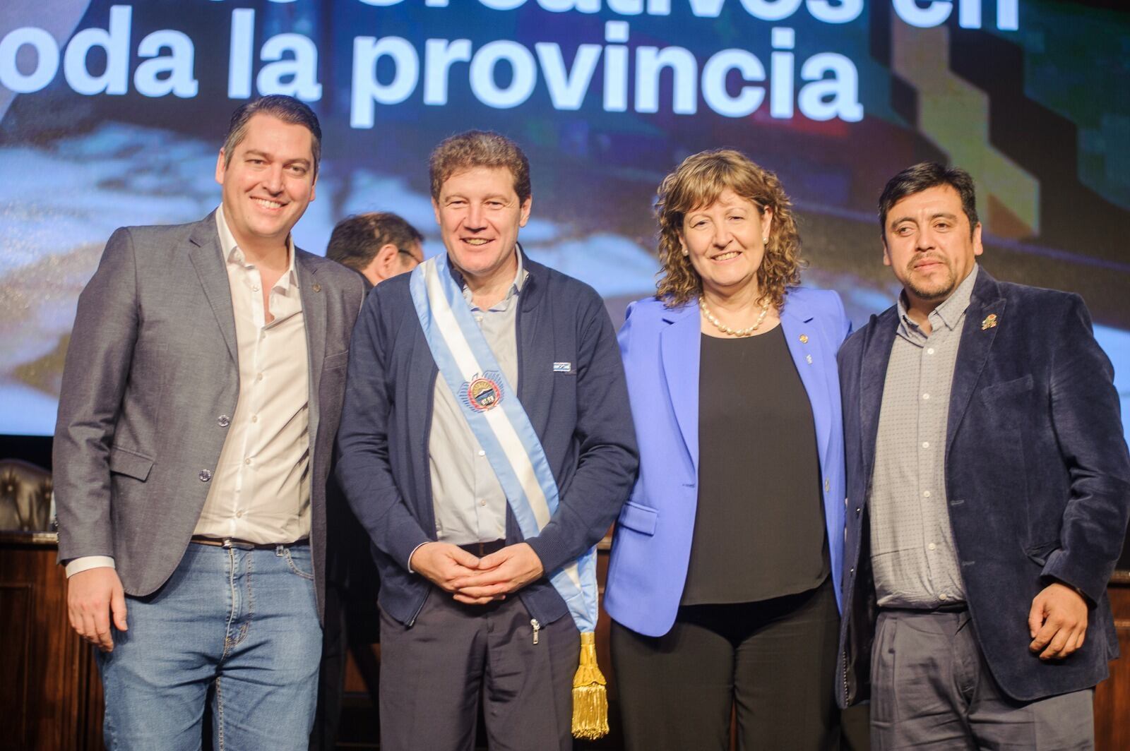 Gobernador Gustavo Melella en el acto de jura