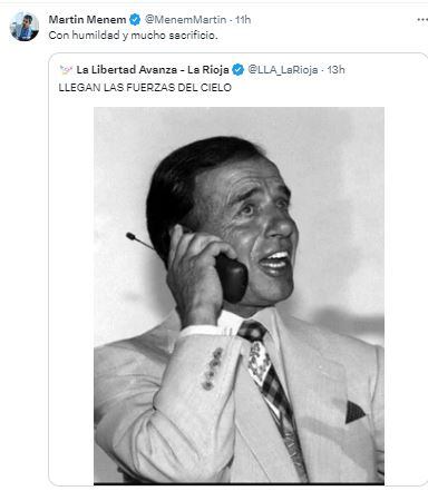 Martín Menem y su mensaje para su tío Carlos Menem tras las PASO 2023.