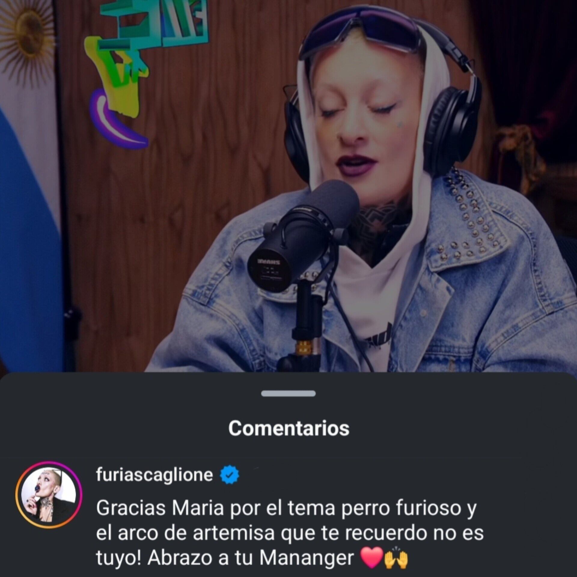 El comentario de Furia de Gran Hermano 2023 en el perfil de María Becerra