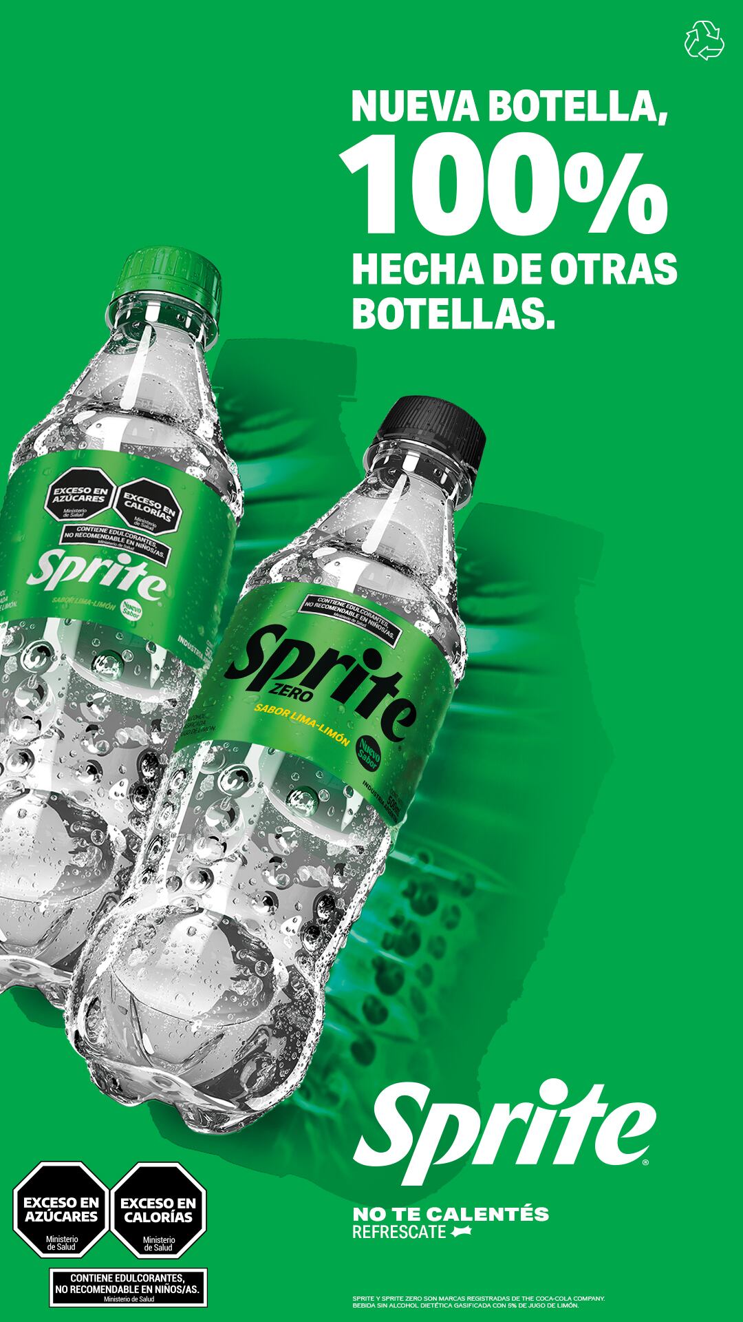 Sprite lanza su botella 100% reciclada