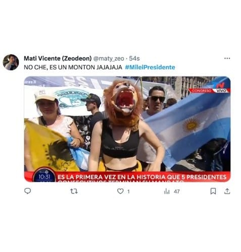 Los mejores memes que dejó el acto de asunción de Javier Milei