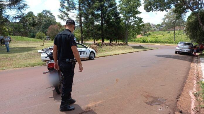 Accidente vial dejó a una mujer herida en Oberá.