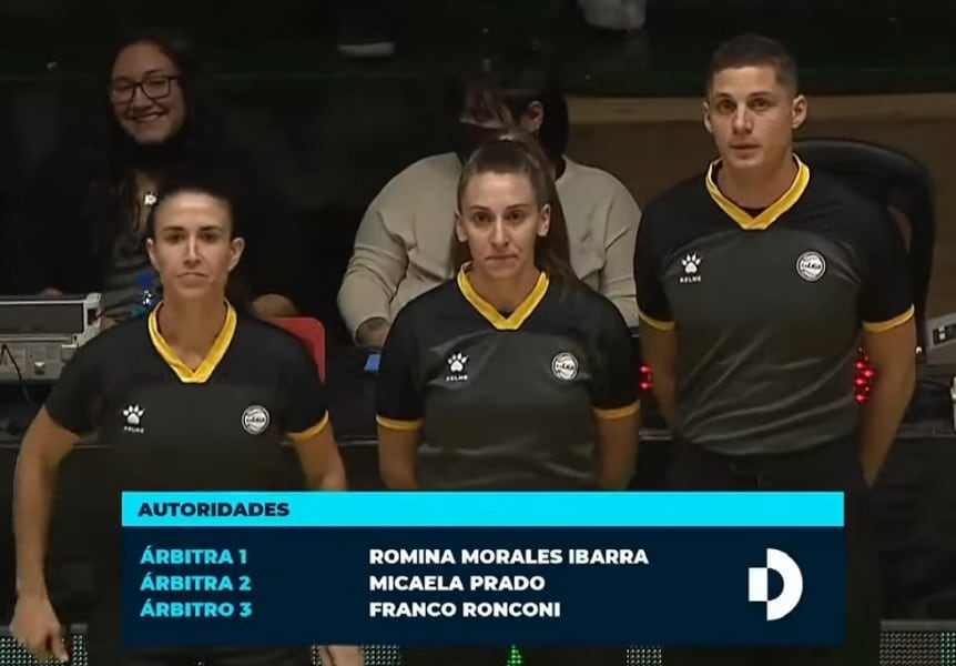 Romina Morales Ibarra en la terna arbitral.