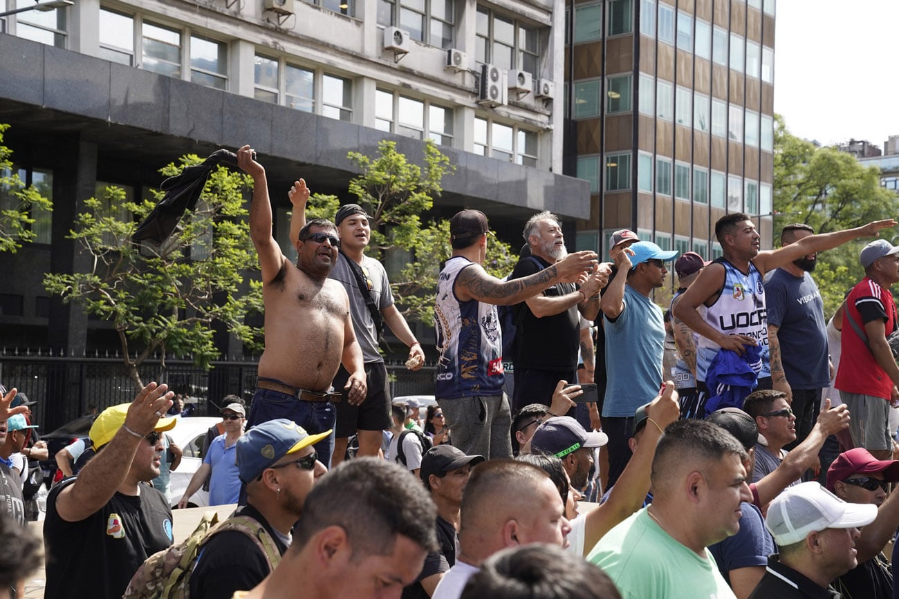 Marcha de la CGT, concretada días atrás, contra las medidas de Milei.