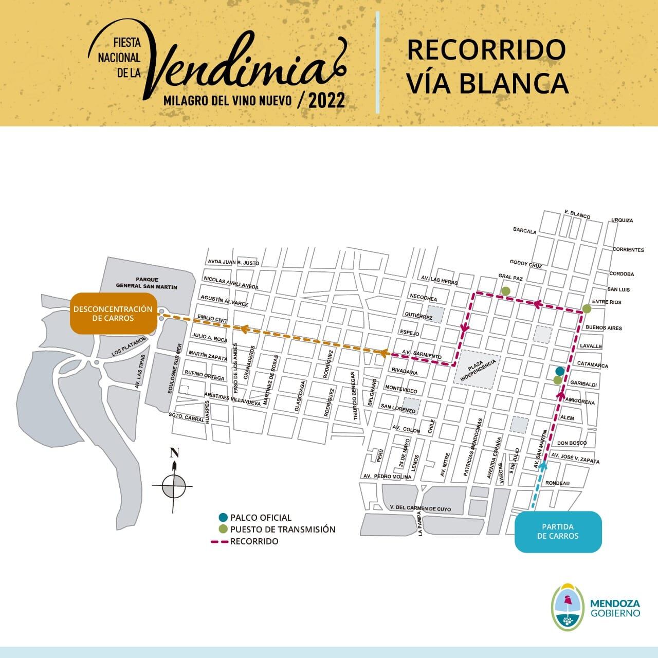 Recorrido Vía Blanca de las reinas 2022.