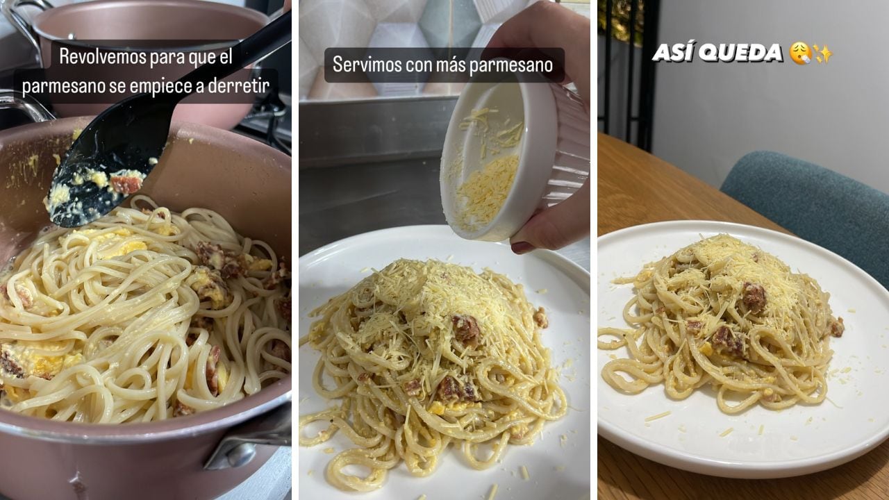 Receta viral de pasta a la carbonara