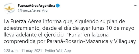 Los ejercicios comenzaron este lunes y se desarrollarán principalmente en territorio entrerriano.