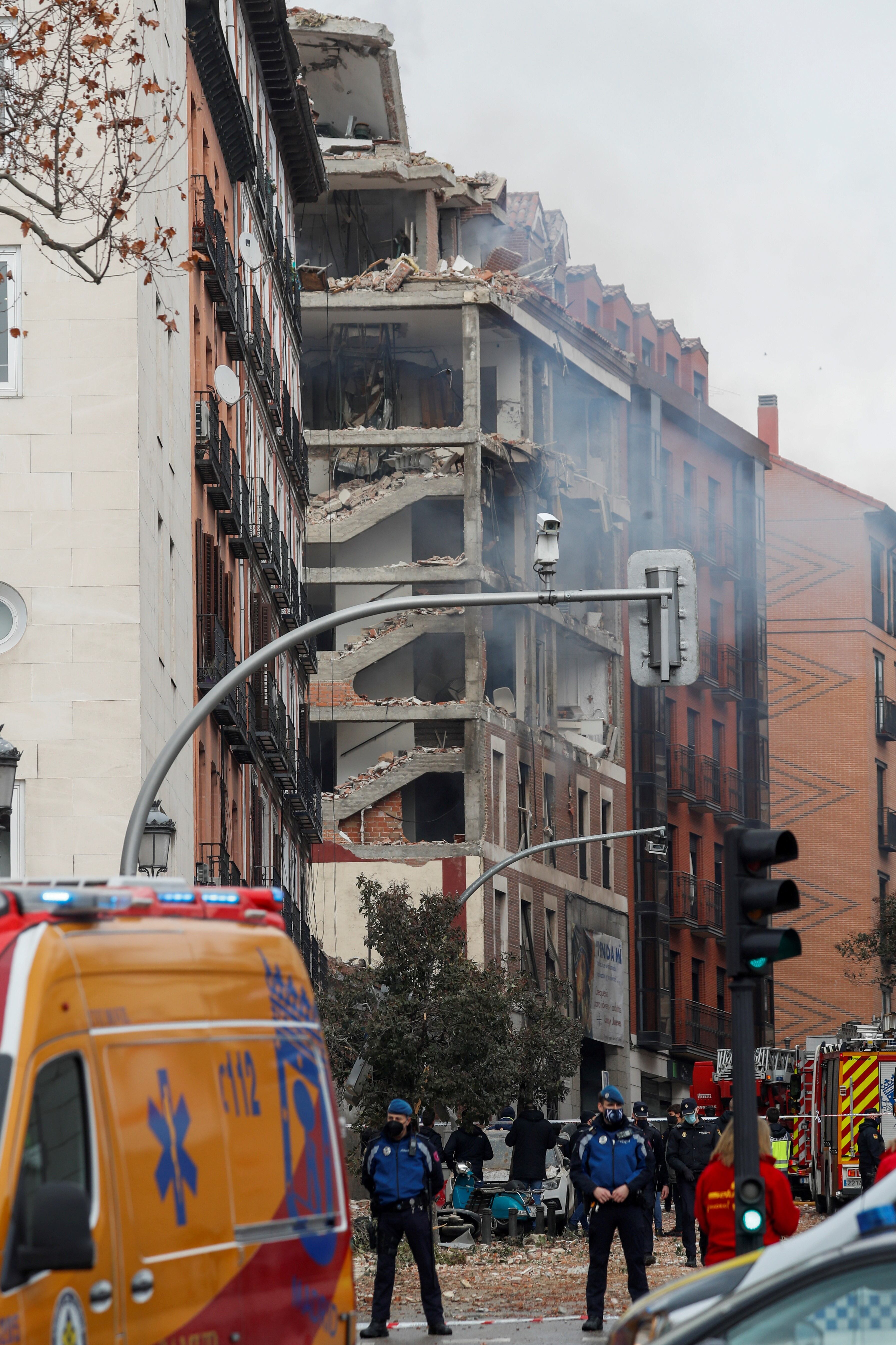 Explosión en el centro de Madrid, en España