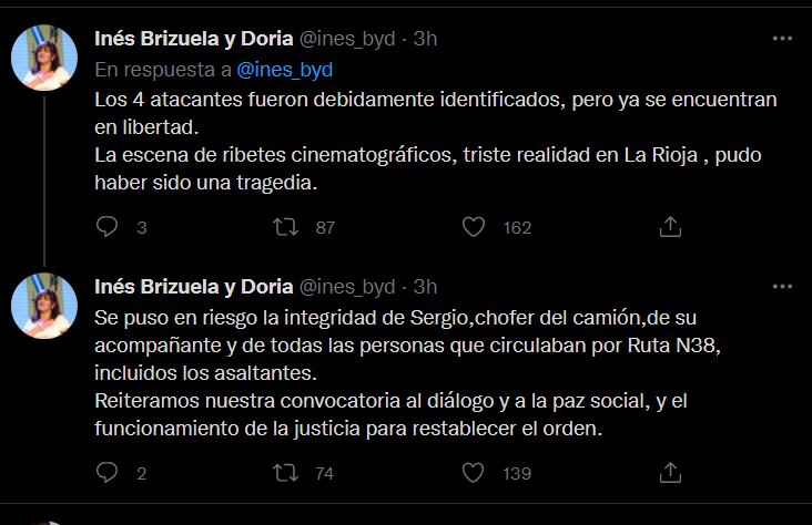 El tweet de la intendenta de la capital riojana