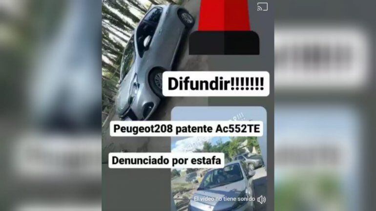 El auto es un Peugeot 208, modelo 2018, dominio Quien tenga alguna información o quiera ayudar a la familia a encontrar el Peugeot 208 dominio AC 552 TE.