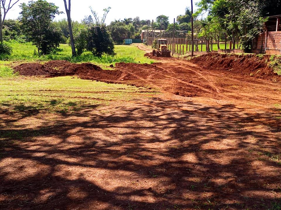 Se mantienen los trabajos para ampliar y mejorar el ingreso al Club de la Aguiaty en Puerto Iguazú.