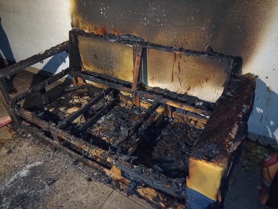 Así quedó la casa de la Tota Santillán tras el incendio