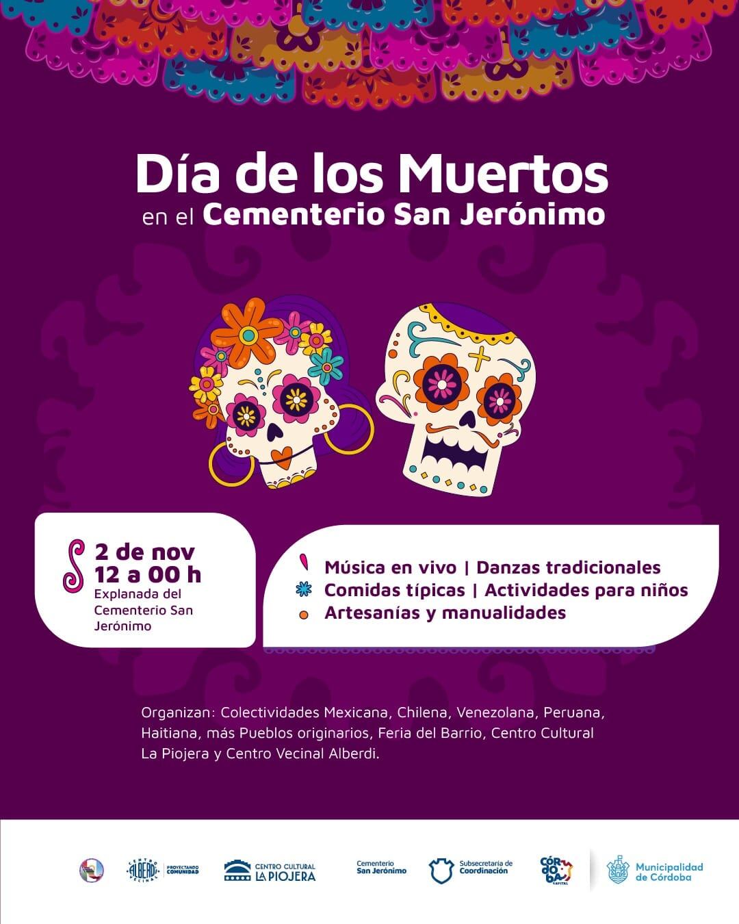 La fiesta por el día de los muertos en el cementerio San Jerónimo de Córdoba.