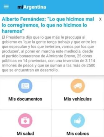 Las declaraciones del presidente fueron replicadas en la aplicación del gobierno.