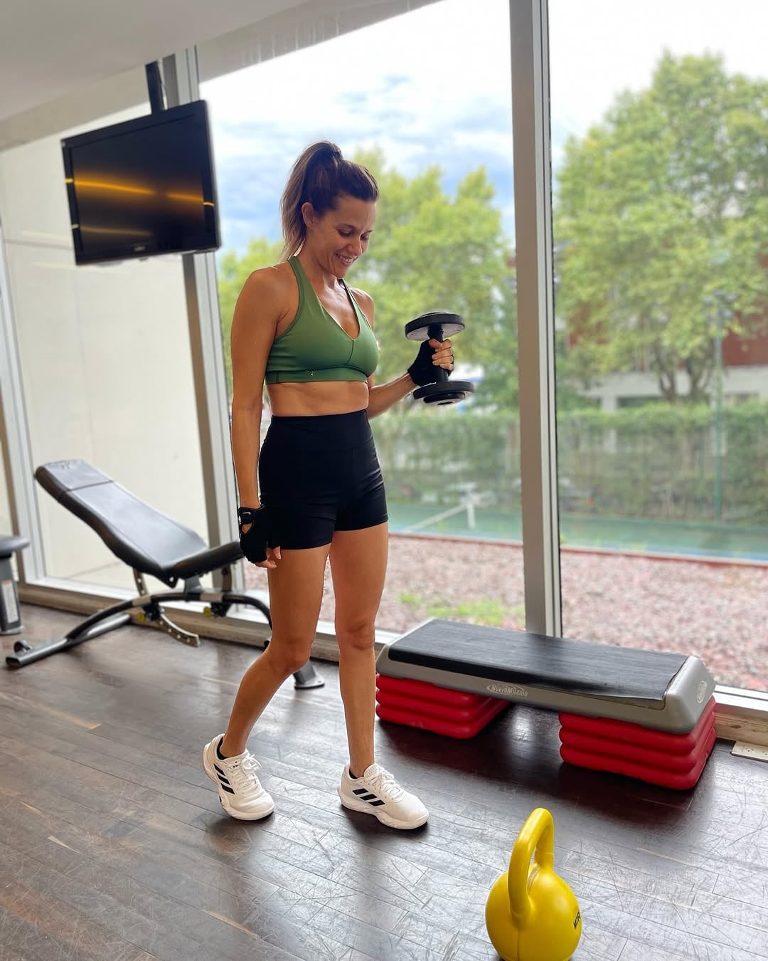 Luciana mostró su rutina de entrenamiento.