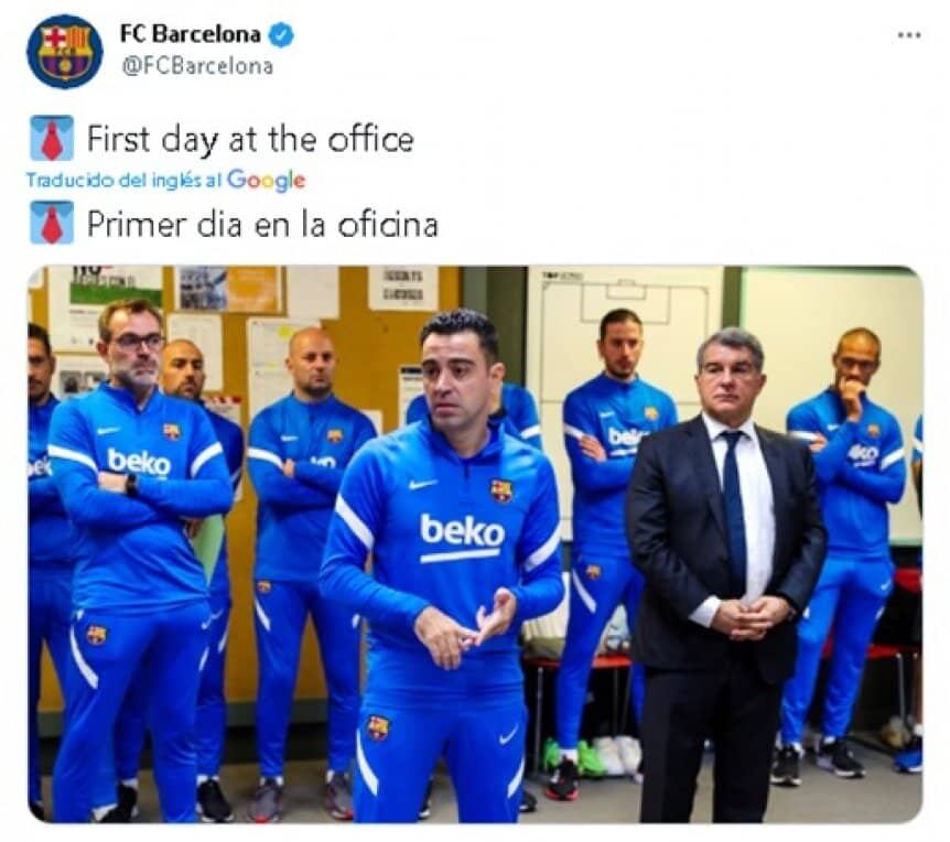 Barcelona presentó el primer día de Xavi como entrenador