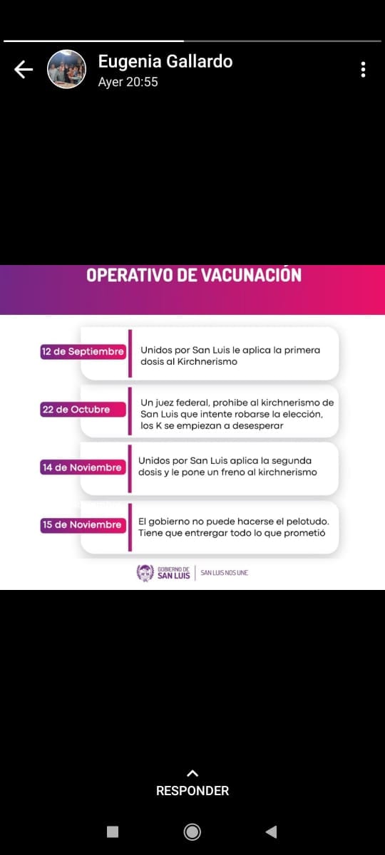 Campaña de vacunación "contra el kirchnerismo"