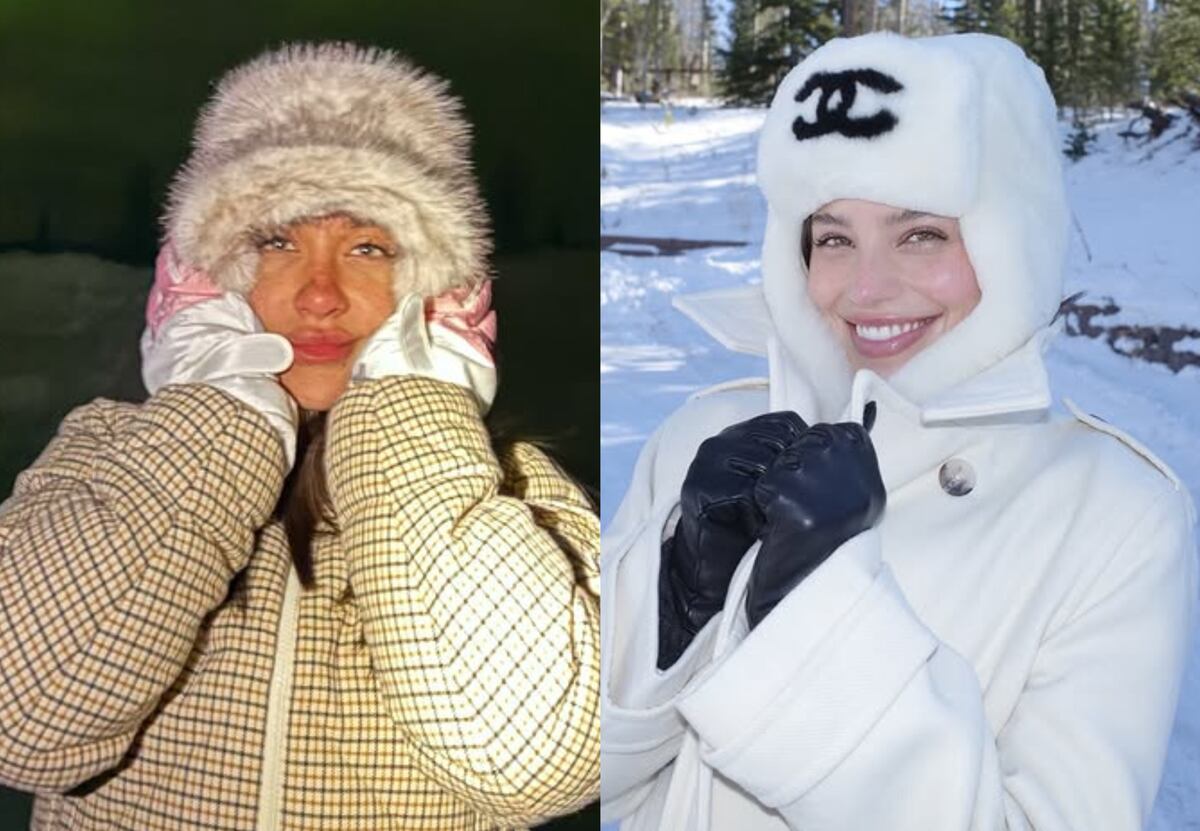 ¿Se copió de María Becerra? Emilia Mernes compartió fotos de sus vacaciones con Duki en la nieve y estalló la polémica