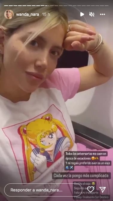 Wanda Nara y su simpática remera