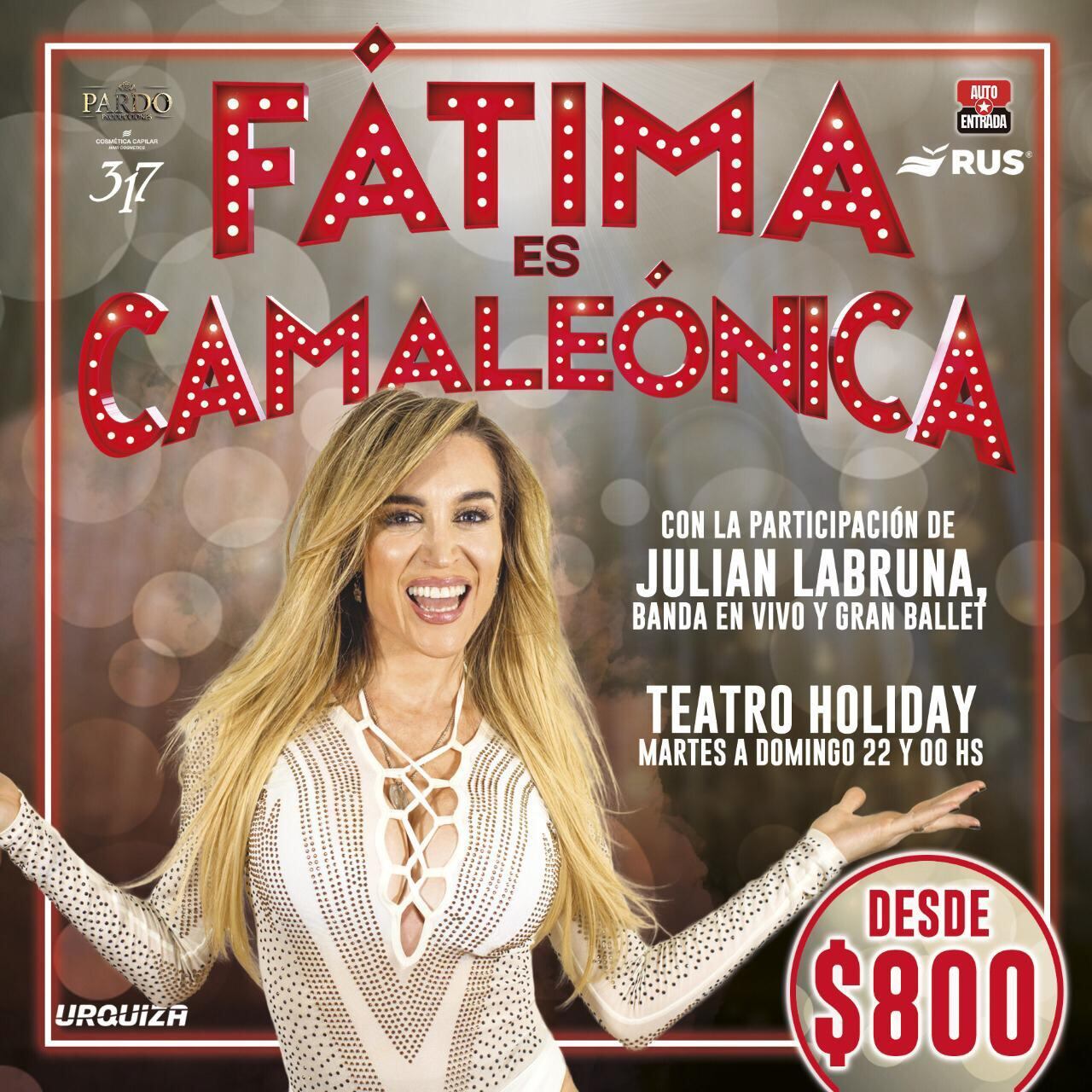 "Fátima es Camaleónica" en Villa Carlos Paz.