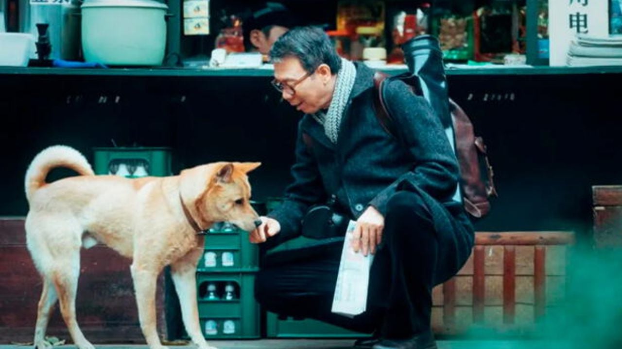 Hachiko 2  con sus protagonistas.