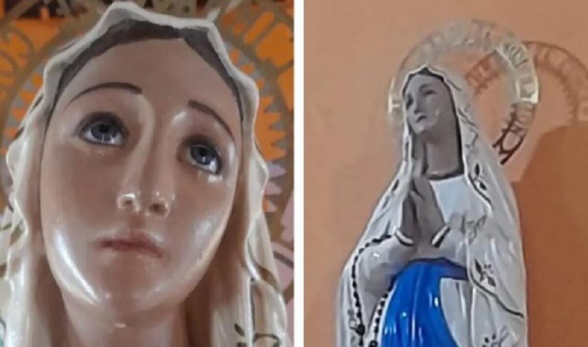 Video: estaban limpiando la figura de la Virgen de la Inmaculada Concepción y aseguran que derramó lágrimas