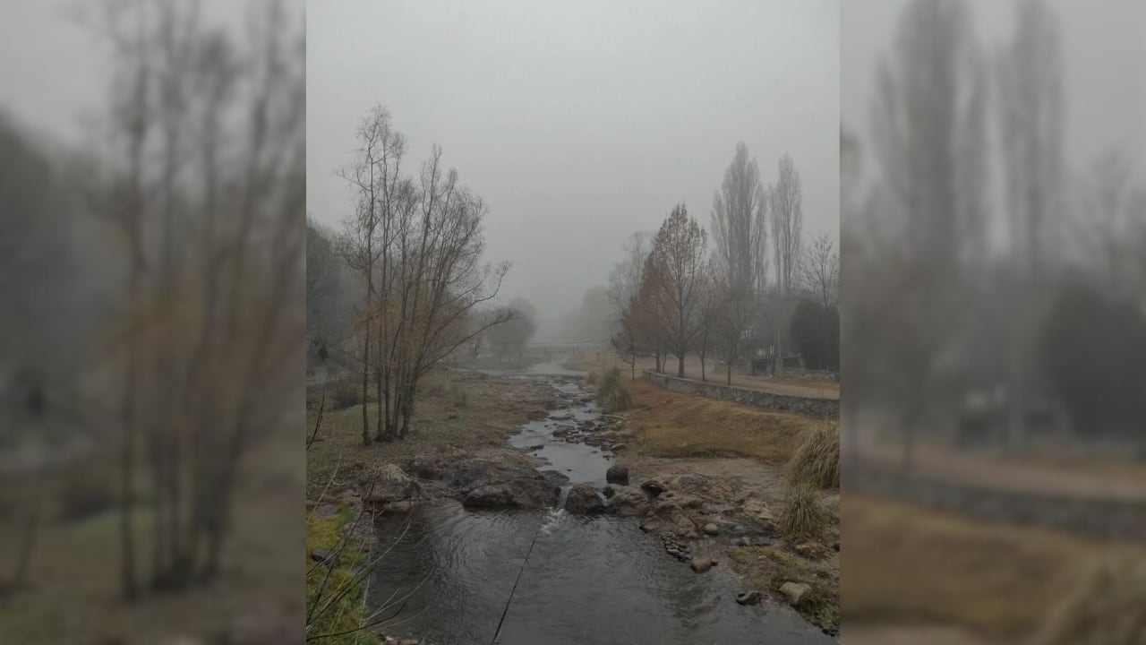 Así amaneció El Trapiche: mirá las postales mágicas llenas de neblina y un paisaje único