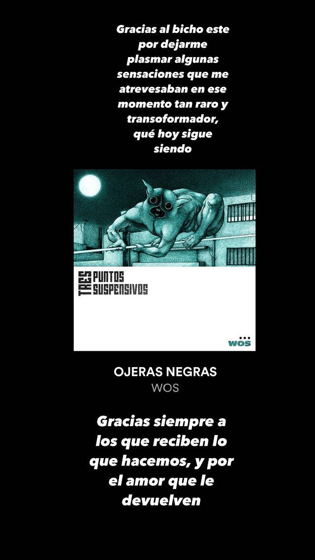 "Tres puntos suspensivos", el EP de Wos. (Instagram)