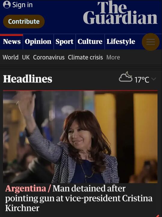 Qué dijeron los medios del mundo tras el ataque a Cristina Kirchner.