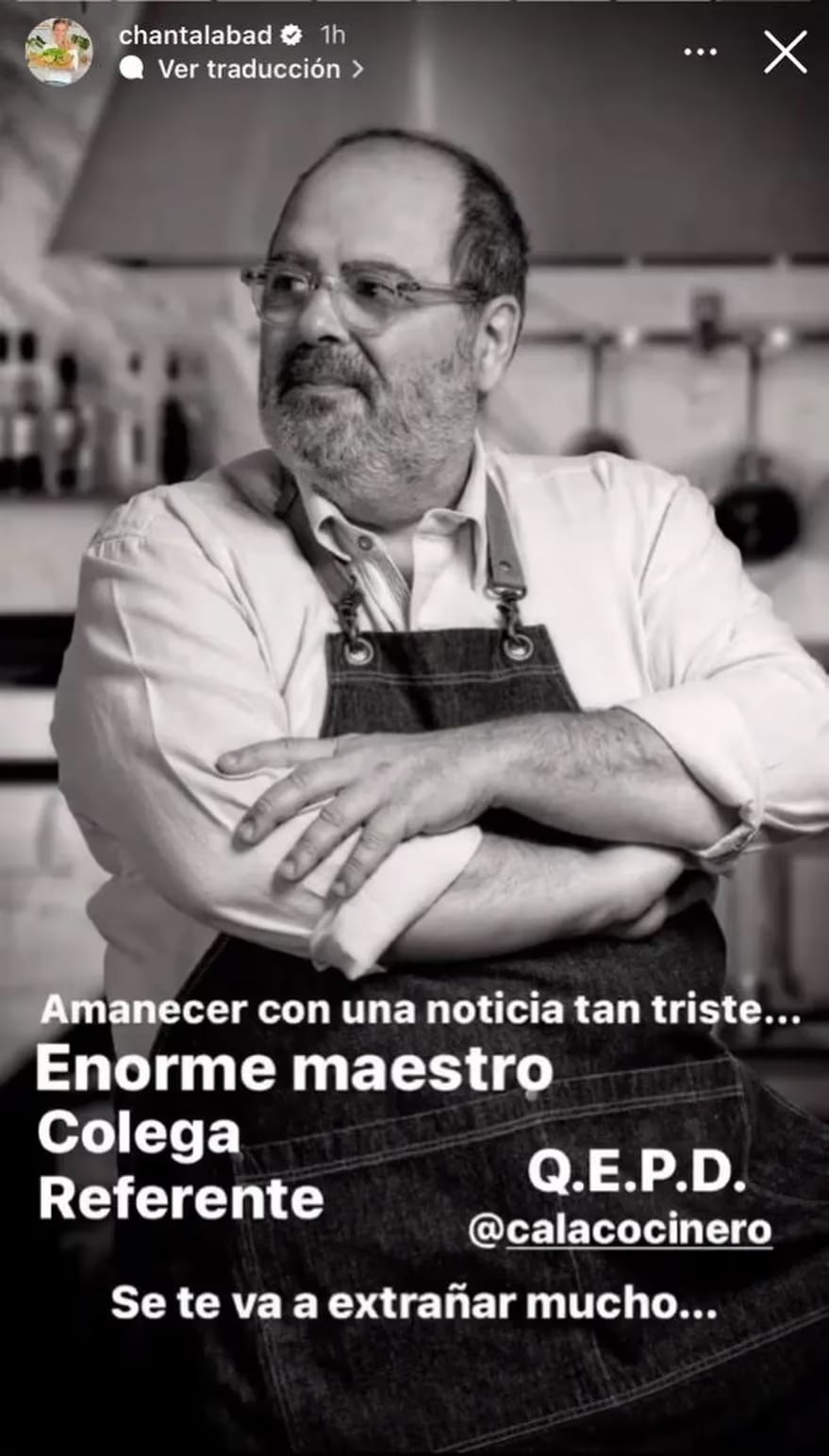 El último adiós a Guillermo Calabrese: la despedida de sus colegas en la cocina