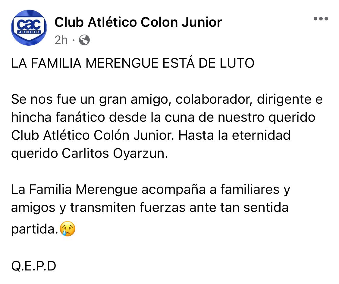 Las redes sociales se vieron invadidas de mensajes hacia un querido dirigente sanjuanino que falleció repentinamente.