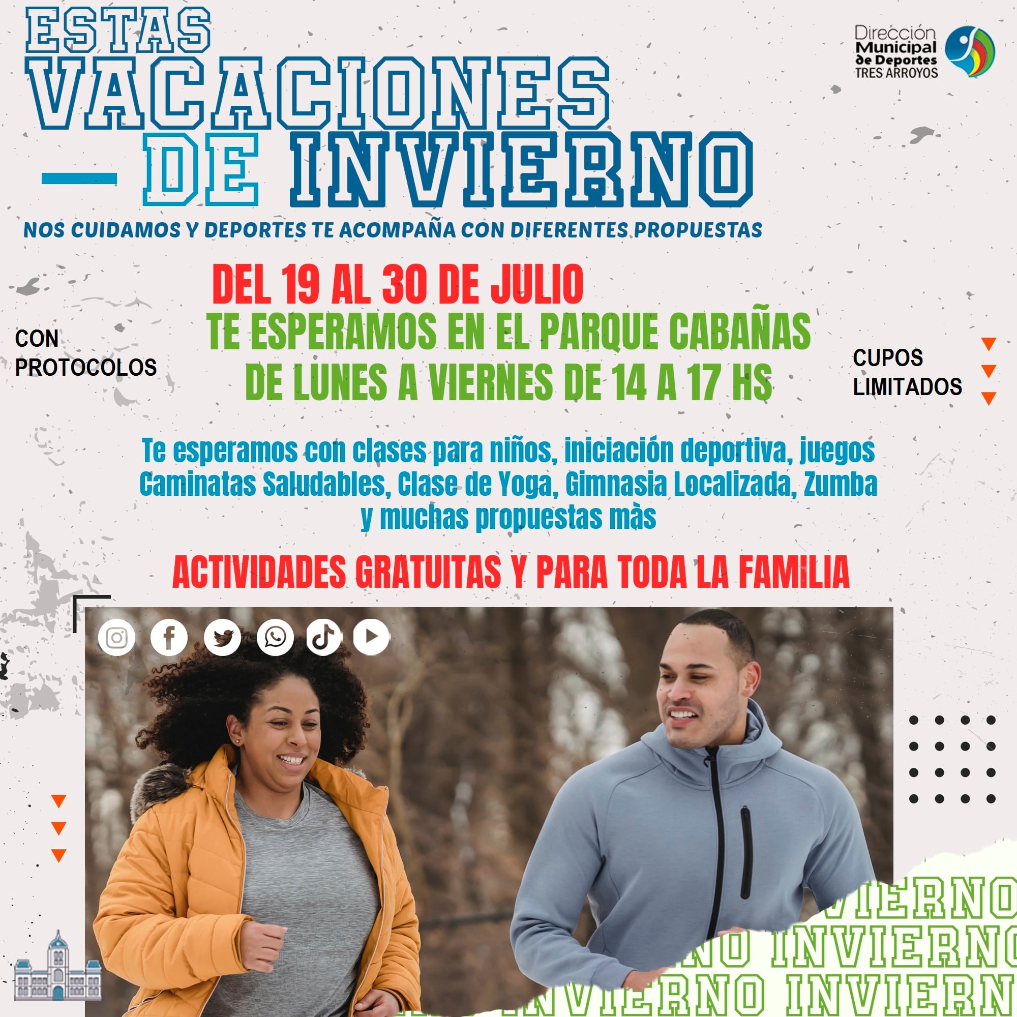 Vacaciones de invierno: Actividades de la Dirección de Deportes