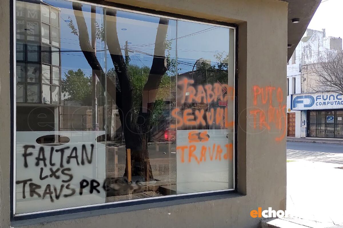 Pintadas en San Luis durante la marcha en el Encuentro Plurinacional de Mujeres.