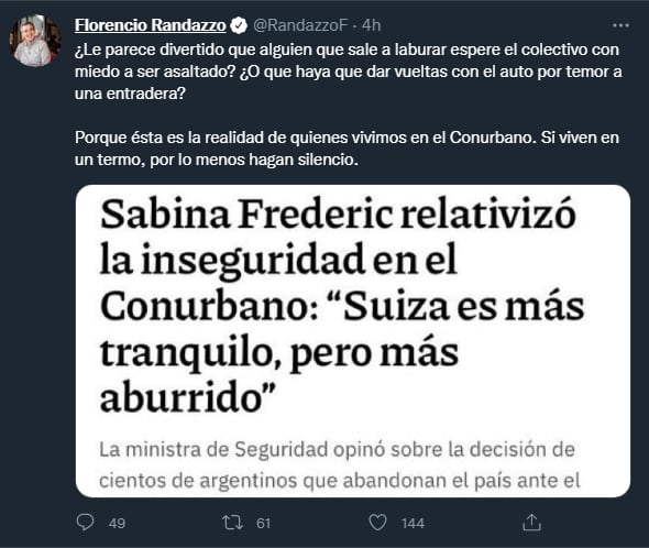 Las críticas del ámbito político al comentario de Frederic