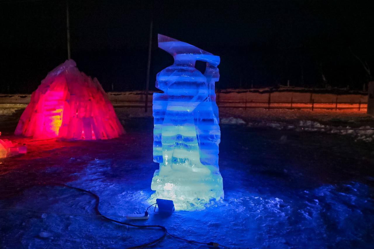 Se llevó a cabo la segunda jornada del Encuentro de Esculturas de Hielo