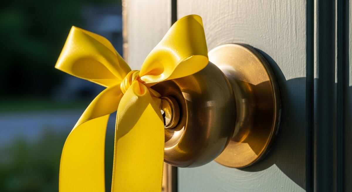 Por qué recomiendan colocar una cinta amarilla en la puerta de entrada de la casa