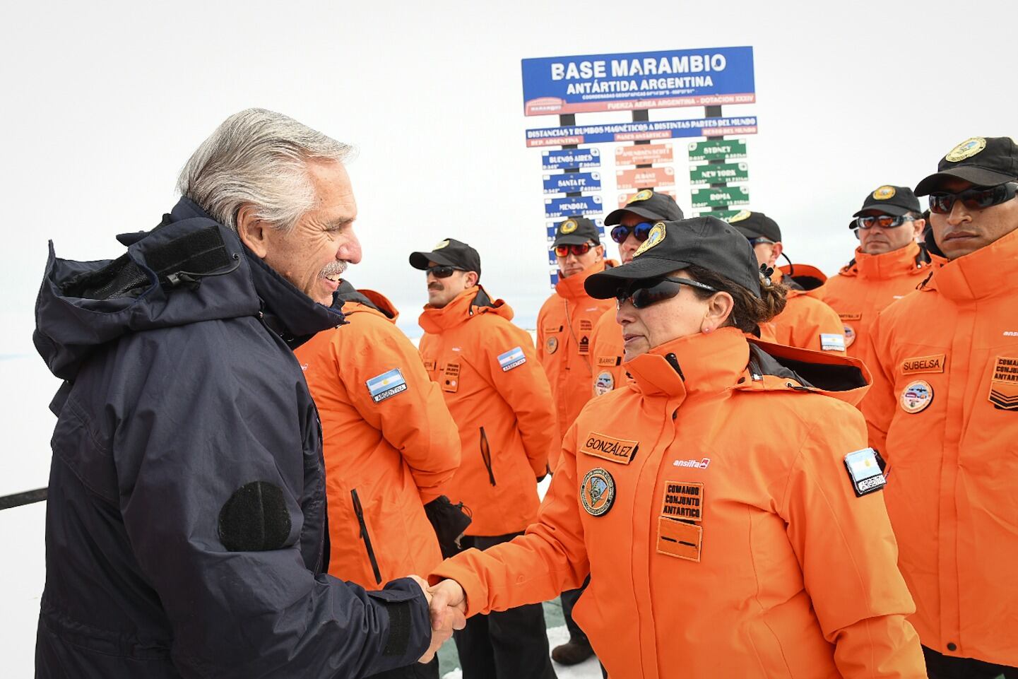 Alberto Fernández llegó a la Antártida y hablará en cadena nacional. / Foto: Federico López Claro