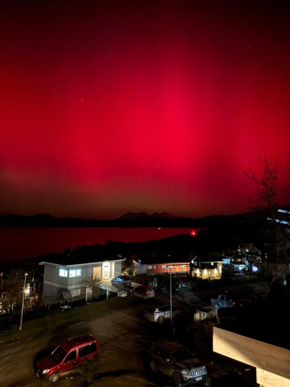 La tormenta solar provocó auroras sobre Ushuaia y las bases antárticas.