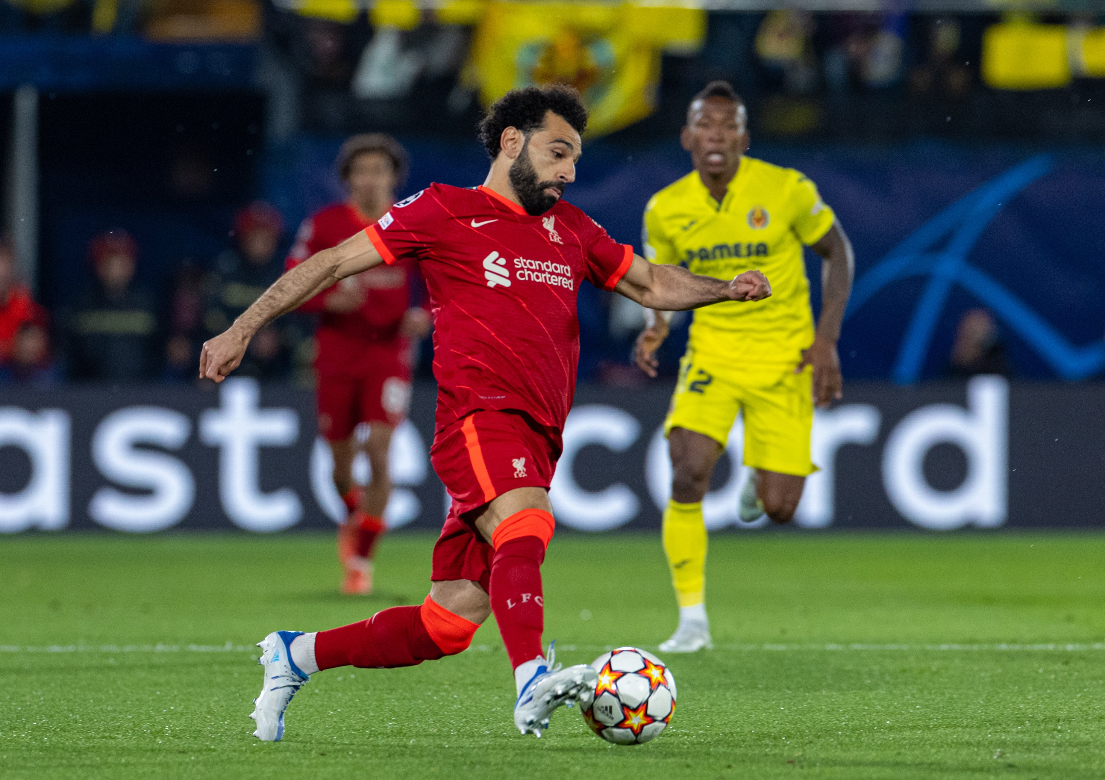 Mohamed Salah en el partido de este martes contra el Villarreal.