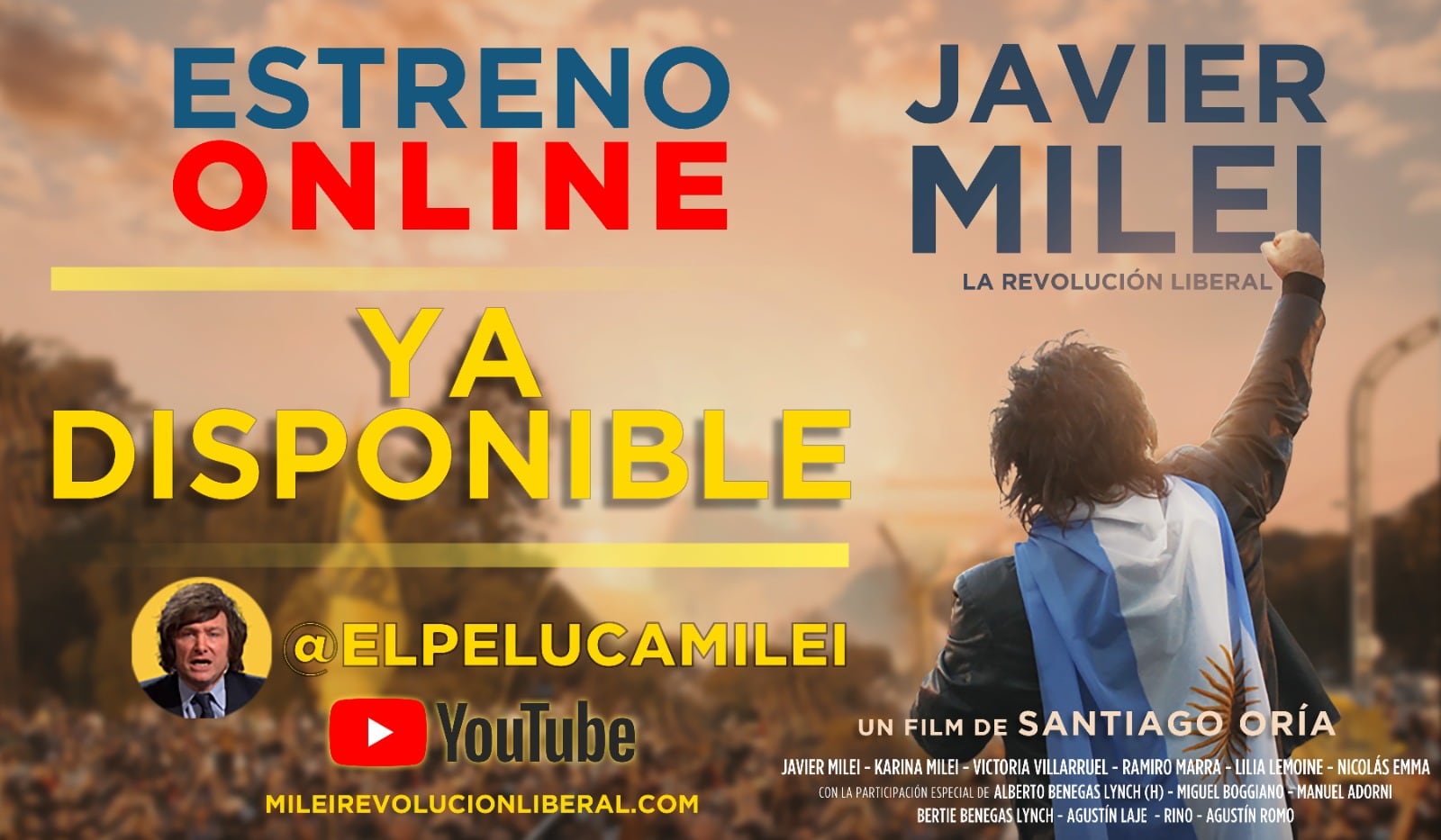 El estreno de la película sobre Javier Milei.