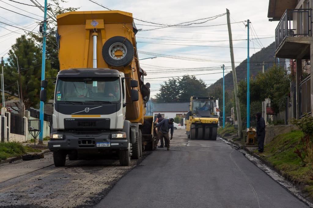 Ushuaia: repavimentaron un tramo de la calle Pastor Lawrence