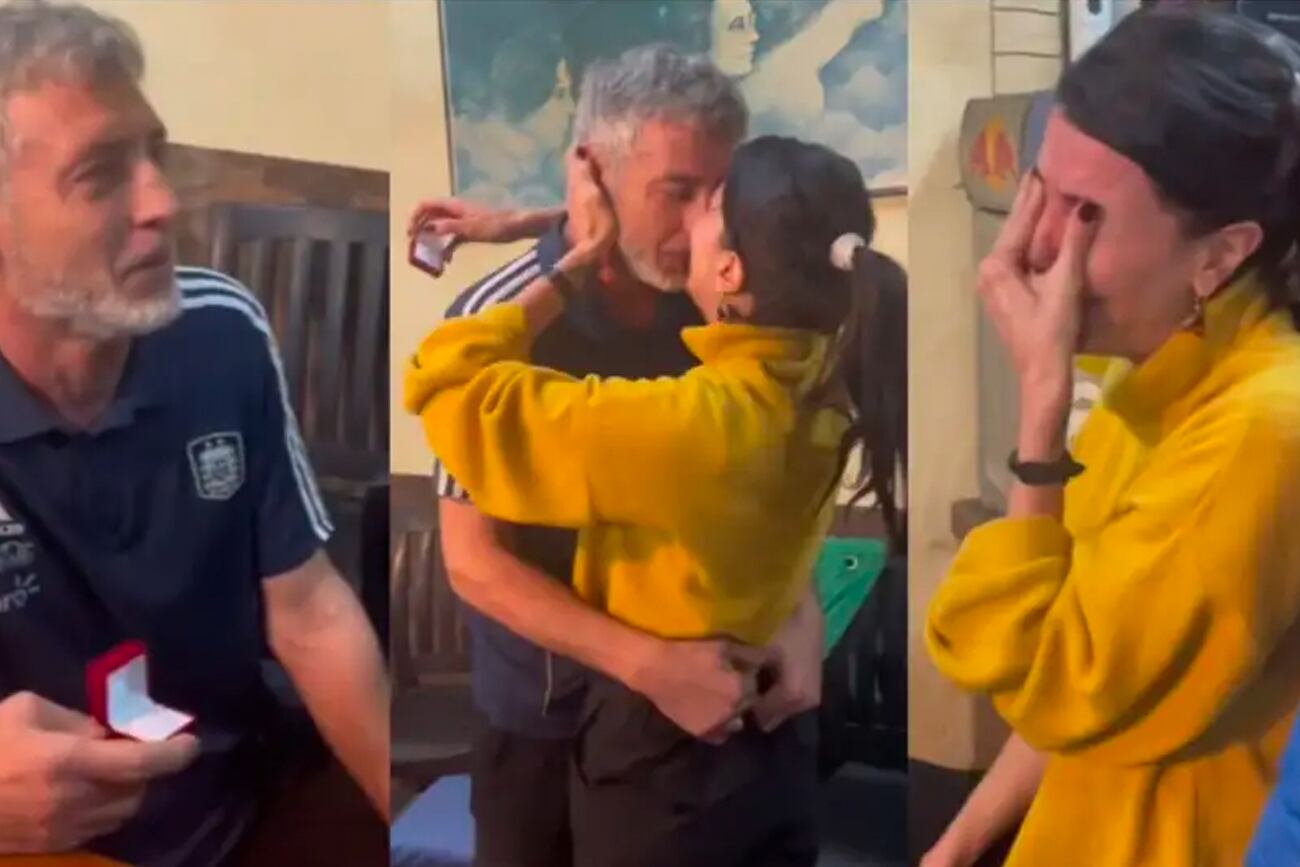 Andrea Rincón llorando por la propuesta de casamiento de su pareja. (Foto: captura de pantalla de TikTok)